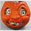 Image 1 : VINTAGE PAPIER MACHE JACK O LANTERN W/ PAPER INSER