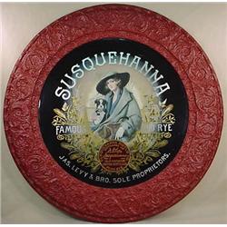 C. 1890'S LARGE REVERSE PAINTED SUSQUEHANNA FAMOUS