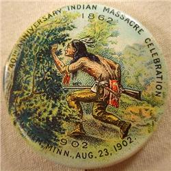 1902 CELLULOID PINBACK BUTTON - 40TH ANNIVERSARY I