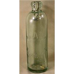 VINTAGE MAUI SODA WORKS BLOB TOP GLASS BOTTLE - HA