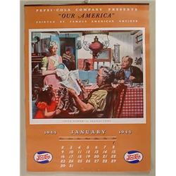 1944 PEPSI-COLA COMPLETE CALENDAR - OUR AMERICA SE