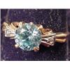 Image 1 : 10K GOLD AND BLUE GEMSTONE LADIES RING - POSS. BLU