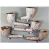 Image 1 : LOT OF 5 CIVIL WAR INDIAN CLAY TRADE PIPES - OAK H
