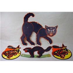 LOT OF 4 VINTAGE HALLOWEEN DIE CUTS