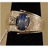 Image 1 : STERLING SILVER RING W/ BLUE GEMSTONE - POSS. STAR