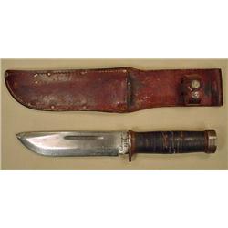 WW2 CATTARAUGUS 225Q FIGHTING KNIFE W/ SCABBARD