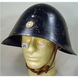 VINTAGE DUTCH ARMY HELMET W/ LINER AND CHIN STRAP