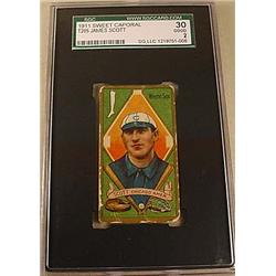 1911 T205 JAMES SCOTT SWEET CAPORAL CIGARETTE CARD