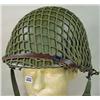Image 1 : WW2 US HELMET W/ CHIN STRAP, LINER AND CAMO NET