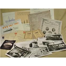 LARGE LOT OF REPRODUCTION TITANIC HISTORIC MEMORAB