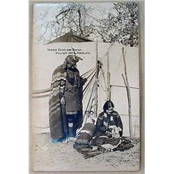 1909 RPPC REAL PHOTO POSTCARD OF AN INDIAN CHIEF A