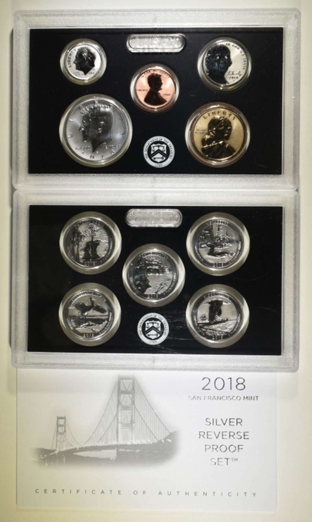 2018S SAN FRANCISCO MINT SILVER REVERSE PROOF SET