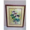 Image 2 : Hula Dancers Artwork, Signed by Artist Alfred Furtado, Framed & Matted 27" x 23"