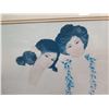Image 2 : Hawaiian Women Artwork Signed Diana Hansen Young, Framed & Matted 26"x22"