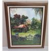 Image 1 : Landscape Artwork w/ Farm Signed by Artist James Rack, Framed & Matted 28" x 21"
