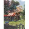 Image 2 : Landscape Artwork w/ Farm Signed by Artist James Rack, Framed & Matted 28" x 21"