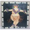 Image 1 : Hula Dancer Artwork on Wood Signed by Artist Puirino 24"x24"