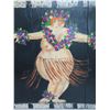 Image 2 : Hula Dancer Artwork on Wood Signed by Artist Puirino 24"x24"