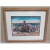 Image 1 : Woody Wagon at the Pier, Artwork Signed by Artist Gordon Drysdale, 23" x 19" Framed & Matted