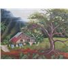 Image 2 : Landscape Mountain Scene Artwork Signed by Artist W. Waddoups '53 Framed 23"x19"