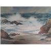 Image 2 : Surf at Asilomar Beach Artwork Signed by Artist O'Connell Framed & Matted 22"x24"