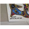 Image 2 : Abstract Fish Artwork Signed by Artist Maui Neizman 80 on Canvas Panel 24"x18"