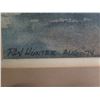 Image 8 : Landscape Creek Scene Artwork Signed by Artist RW Hunter Aug 74 Framed & Matted 20"x16"