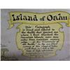 Image 3 : Island of Oahu Cartograph Printed by Honolulu Star-Bulletin Framed & Matted 19"x16"