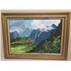 Image 1 : The Koolau's Artwork Signed by Artist Ima Taylor Framed & Matted 45"x32" (has some water damage)