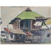 Image 2 : Abstract Building Artwork Signed by Artist Pat 31"x24"