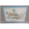 Image 1 : Casa Romantica Artwork Signed & Stamped Buffett Studio 6/225 Framed & Matted 30"x23"