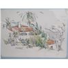 Image 2 : Casa Romantica Artwork Signed & Stamped Buffett Studio 6/225 Framed & Matted 30"x23"
