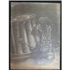 Image 1 : Art Print, Trash Can & Boot, Signed by Artist, Framed & Matted 18" x 24"