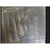 Image 3 : Art Print, Trash Can & Boot, Signed by Artist, Framed & Matted 18" x 24"