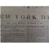 Image 4 : The New York Herald Newspaper Page Monday November 2, 1863 (one page)