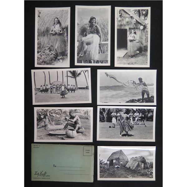 Qty 9 Vintage Photo Postcards by Fritz Kraft Photographer Honolulu 5"L