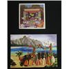 Image 1 : Qty 2 Cards: Paddles by Peggy Chun (7") Hawaiian Mountain Apple by Rosalie Prussing (4")