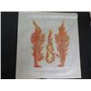 Image 8 : Multiple Paper-Like Asian Tiger Motif Mixed Media Art
