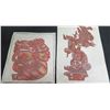 Image 1 : Qty 2 Mixed Media Artwork of Chief Head 13"x16" & 14"x22"