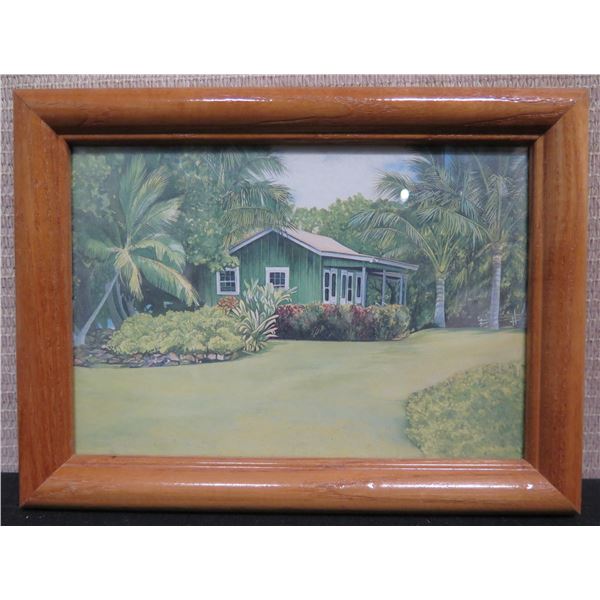 Eva Parker Woods Cottage at Mauna Lani Resort by James Morgan in Wood Frame 8"x6"