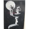 Image 2 : Sketch of Woman Holding Moon, Framed & Matted 6"x8"