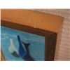 Image 3 : Painting of Bottles Signed by Artist Rick, in Wood Frame 5"x6"