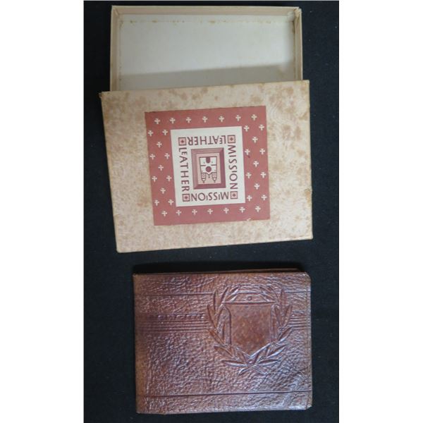 Mission Leather Wallet Embossed Hilo Motors Limited, Hilo, Hawaii in Box