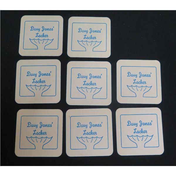 Qty 8 Square Coasters from Davy Jones' Locker Approx. 3.5"x3.5"