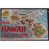 Image 1 : Here's Hawaii the 50th State Continental Card Postcard w/ Message Dated 4-6-73