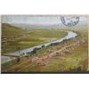 Image 1 : Hawaiian Landscape Photo Postcard w/ 'Pleasant Change' & Multiple Postal Stamps 5.5"x3.5"