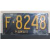 Image 1 : Hawaii Black License Plate F-8248, 13"x6.5"
