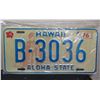 Image 1 : Hawaii 1976 Aloha State License Plate B-3036, 13"x6.5"