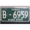 Image 1 : Hawaii Green Aloha State License Plate B-6959, 13"x6.5"
