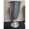 Image 2 : Qty 2 Metal Stemmed Beverage Ware 7"H Marked USA & 4 Napkin Rings